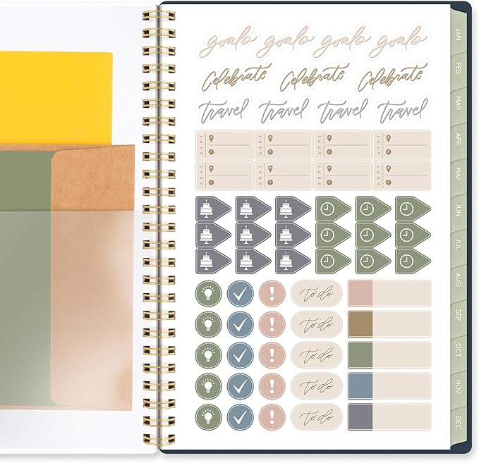 Cambridge 2025 Planner by Leah Bisch, Weekly & Monthly, 5-1/2" x 8-1/2", Small, Floral (LB34-200-25)