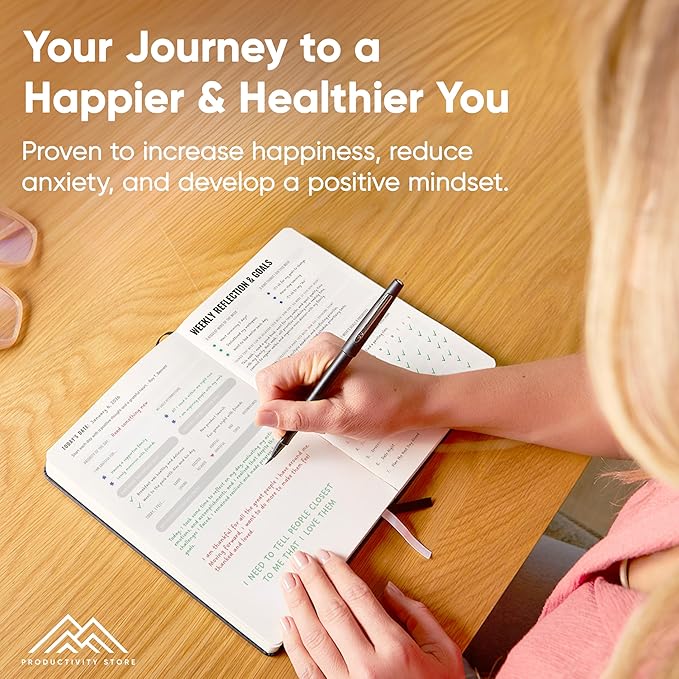 Best Daily Journal for Men & Women for Mindfulness, Productivity, Happiness & Self Care | Gratitude Journal, Affirmation Journal, Positivity Journal, Manifestation Journal, Self-Care Journal, Habit Tracker & Daily Journal with Prompts (Pink)