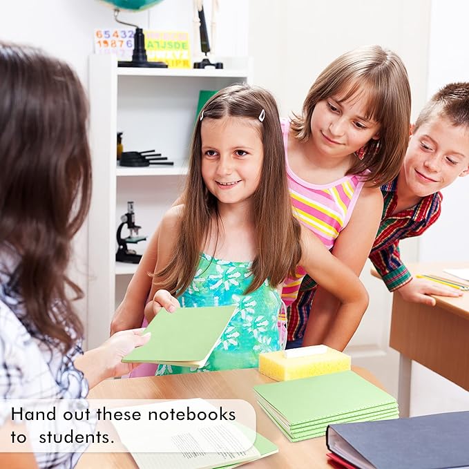 36 Pack Soft Cover Journal Bulk, Feela Lined Blank Travel Journal for Women Men Writing, Notebooks College Ruled for Work, Note Taking Notebook School Business Supplies, 8.2” x 5.5”, A5, Light Green