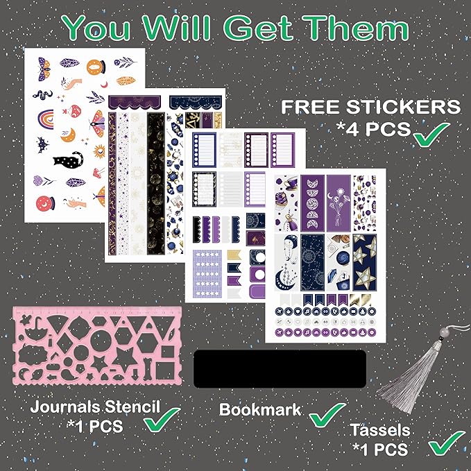 BUKE Dotted Journal - 150gsm Black Paper - 5 * 5mm DOT GRID Layout 160 Pages - A5 Size PU Leather Hardcover Drawing Sketch Notebook (Black)