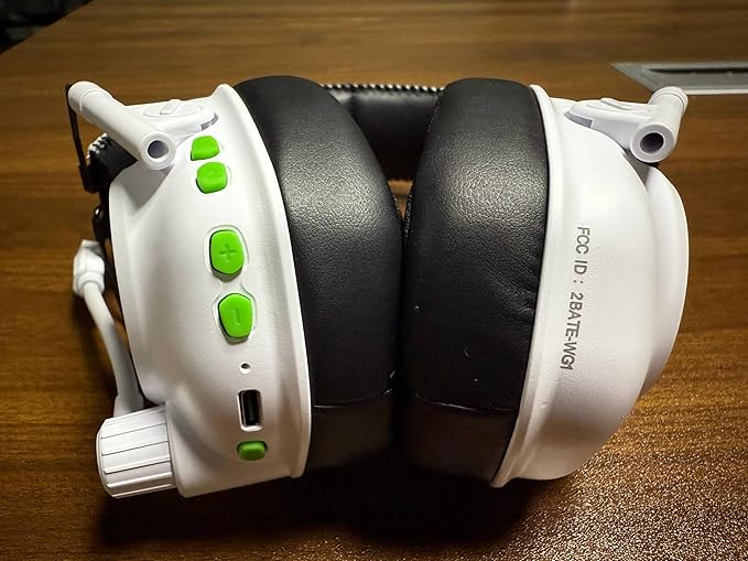 Wireless Gaming Headset with Noise Canceling Microphone for PC, PS5, PS4, Switch, Mac，2.4 GHz Wireless & Bluetooth 5.4 Gaming Headphones, Cool RGB Lighting, 40Hr Battery, 50mm Drivers-White