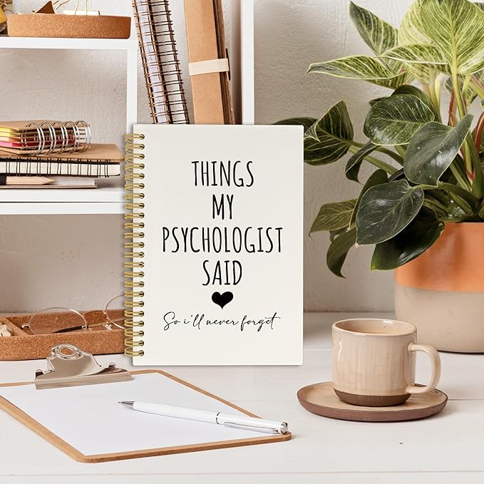 CUANFDDSF Psychology Gifts Notebook, Mental Health Therapy Journal Notebooks for Women, Psychologist Gifts for Women,Writing Pads， Mental Health Therapist Hardcover Spiral Notebook 5.5x8.3 Inch