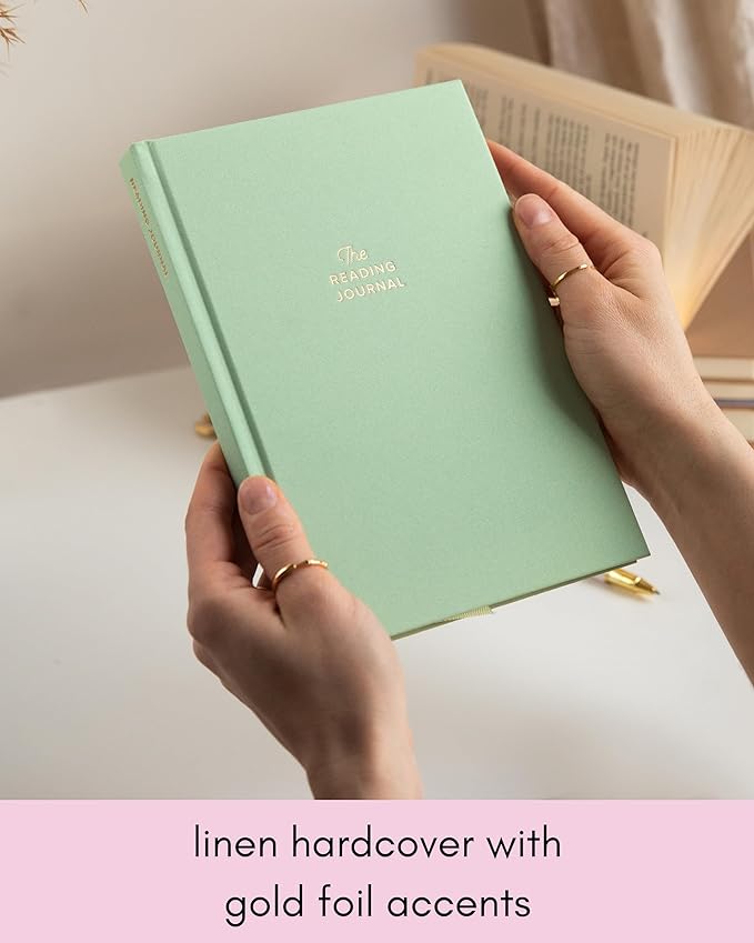Kunitsa Co. The Reading Journal - 52 Reviews, Book Journal for Book Lovers and Readers, Review and Track Your Reading, Green