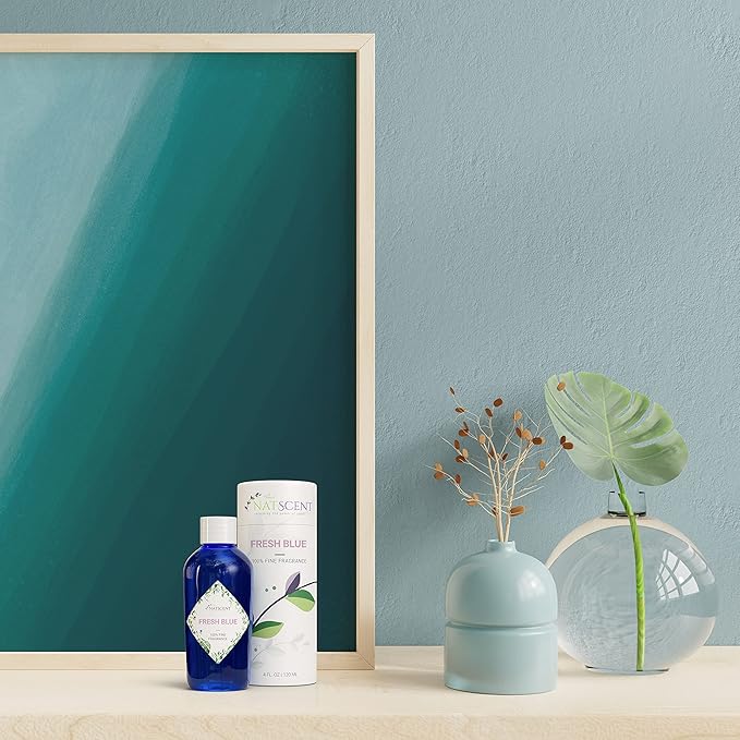 Fresh Blue Essential Oils for Diffusers for Home, Nature-derived Fresh Linen Essential Oil, Long-Lasting & Family-Friendly Diffuser Oils Scents, IFRA Certified, Cold Air & Ultrasonic - 4 oz