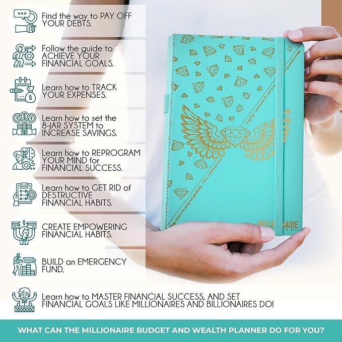 Budget Planner and Monthly Bill Organizer - Finance Planner, 12-Month Journey to Financial Freedom | Bill Payment Tracker Monthly Organizer, Money Saving & Expense Tracker | Undated Budgeting Journal