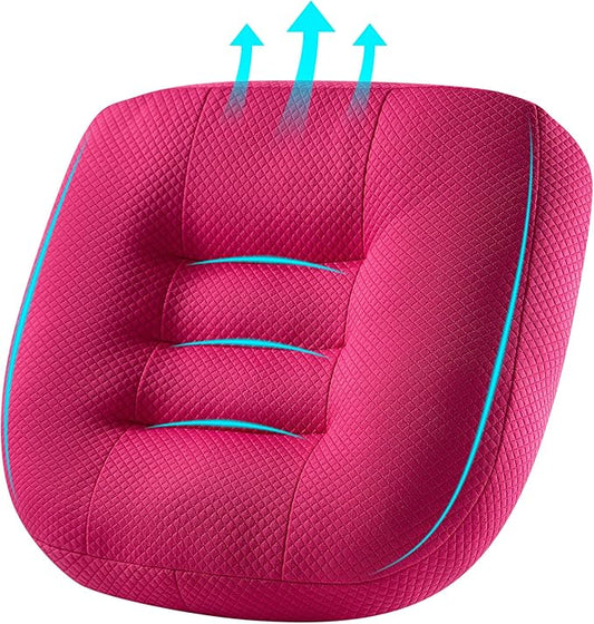 Office Chair Cushions for Back and Butt, Ergonomic Chair/Seat Cushion for Long Sitting, Sitting Pillow for Automobile, Wheelchair, Computer Chair Hip Support (Pink)