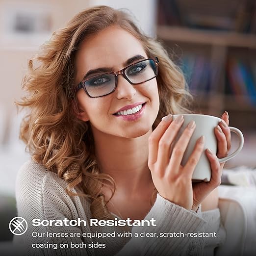 Readerest 1.0 Blue Light Reading Glasses - Lightweight Computer Glasses - Eye Strain, UV Glare Protection (Bourbon+Tortoise)