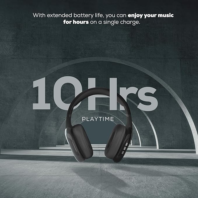 Gabba Goods Wireless Over Ear Bluetooth Headphones with Microphone - Wireless Headset -Noise Reduction - Bluetooth, Wired,Built in Micro SD for Travel, Home, Work TV,PC,Gaming,Cellphone (Black)