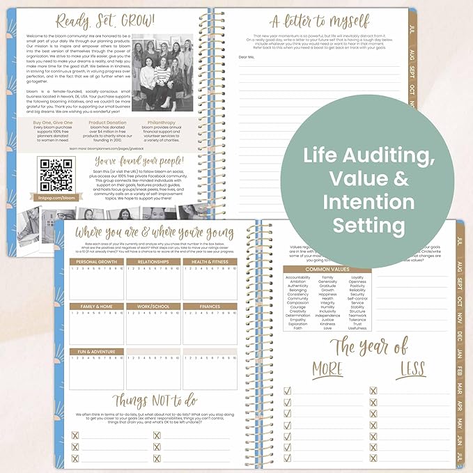 bloom daily planners 8.5" x 11" Academic Planner 2025-2026 (July 2025 - July 2026) - Weekly & Monthly Dated Agenda Organizer with Stickers & Tabs - Cleerely Stated