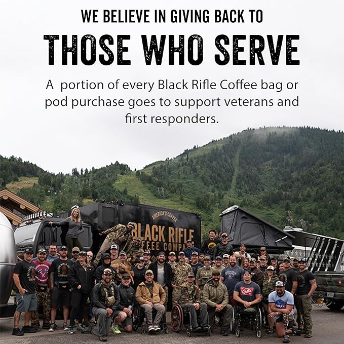 Black Rifle Coffee Company Blackbeard's Delight, 12oz Bag, Ground Coffee Dark Roast - Roasted Blend Made from Arabica Beans - Colombian & Brazilian Beans - Veteran Founded & American Made