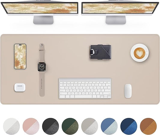 Extra Large Desk Mat - 55"x 17" Non-Slip Desk Pad for Office and Home - Ideal for Large Mouse Pad and Desk Mats on Top of Desks(Beige)