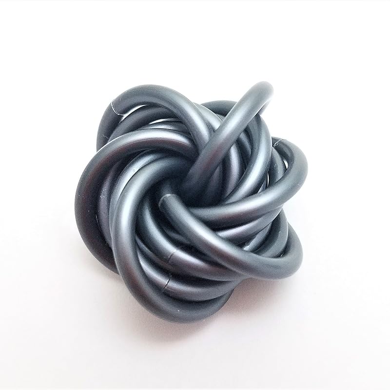 Möbii Fidget Ball (Solid Color): Quiet Mobius ADHD Anxiety Stim Stress Relief Toy Tool for Home Travel Office or Desk (Small, Full, Slate)