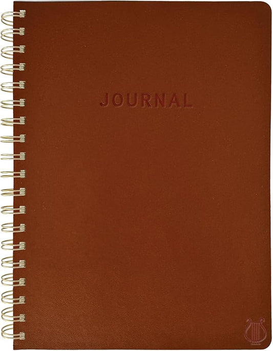 Graphique Apollo Vegan Leather Journal, Spiral Notebook for Writing, 192 Lined Pages, 8” x 10”