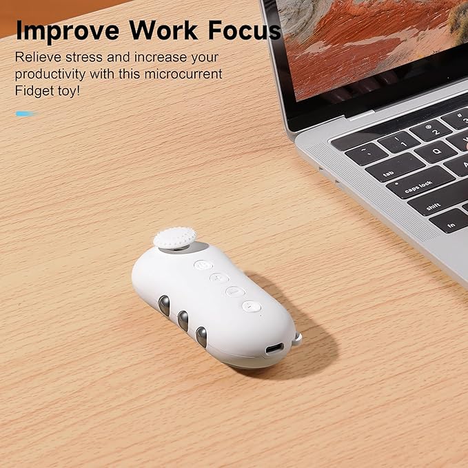 Microcurrent Fidget Toys for Adults - Stress Relief & Anxiety Relief Device, Handheld ADHD Sensory Toys to Improve Focus & Calm, Portable Design for Home, Office, Travel