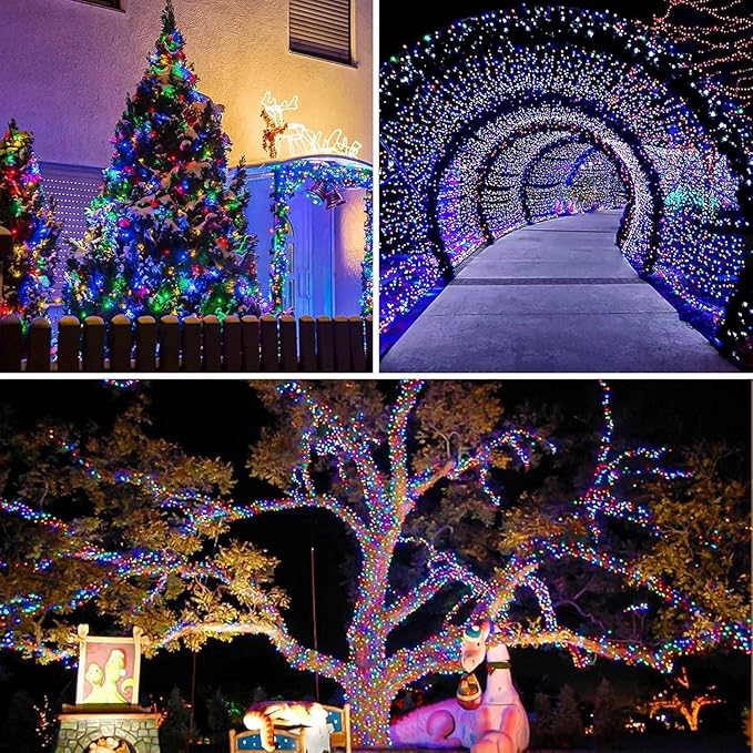 (Warm White ⇋ Multicolor) 66Ft 200LED Fairy Lights Plug in, Waterproof with Remote Outdoor 8 Modes Christmas Lights Bedroom Decor, Twinkle Light with Timer for Girl's Room Christmas Decorations