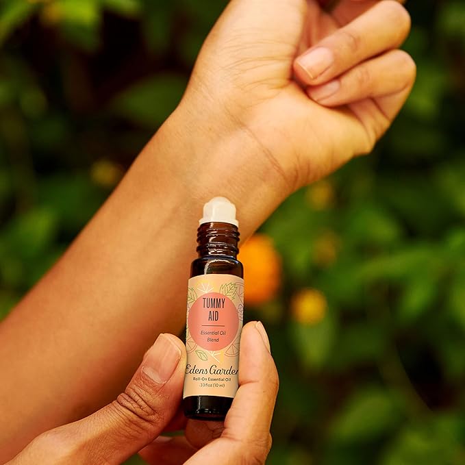 Edens Garden Tummy Essential Oil Roll-On Blend- 100% Pure Premium Grade, Natural, Therapeutic, Aromatherapy, Kid & Skin Safe, The Best for Body, Comfort, Wellness Pre-Diluted 10 ml (.33 fl oz)