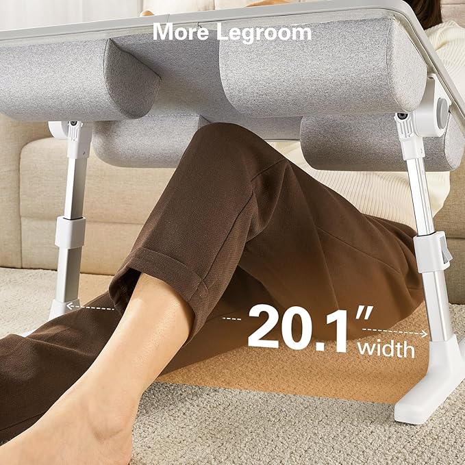 HUANUO Laptop Bed Desk, Laptop Tray Computer Lap Desk for Bed Couch Sofa, Bed Tray for Working, Eating, Foldable Lap Stand Table with Height Adjustment & 35° Adjustable Tilt Angle, HNLD19G