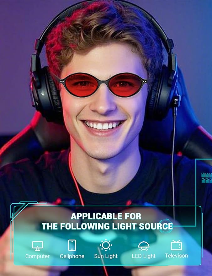 TIJN Olisa Blue Light Blocking Glasses for Women Men,Oval Glasses Frame Bluelight Glasses for Gaming/Computer/Screen
