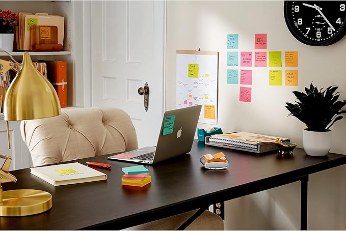 Post-it Super Sticky Notes, 24 Sticky Note Pads, 3 x 3 in., School Supplies, Office Products, 2X The Sticking Power, Supernova Neons Collection