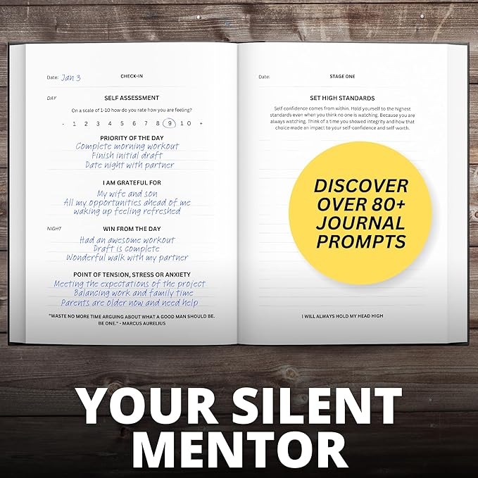 Mind Of A Champion - Self-Mastery & Mindfulness Journal for Men: Daily Guided Prompts for Goal Setting, Productivity, Gratitude, and Personal Growth - Ultimate Men’s Goal Planner & Inspirational Diary