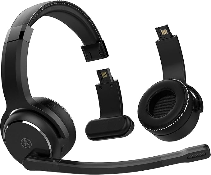 Rand McNally ClearDryve 210 Premium 2-in-1 Wireless Headset for Clear Calls with Noise Cancellation, Long Battery Life, All-Day Comfort, Black