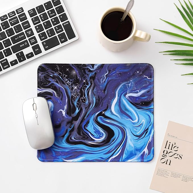 ALOANES Waterproof Mouse Pad with Stitched Edge, Premium-Textured Mouse Mat, Non-Slip Rubber Base Mousepad for Laptop, Computer & PC, Desk Mat for Gamer, Office & Home, Starry Sky