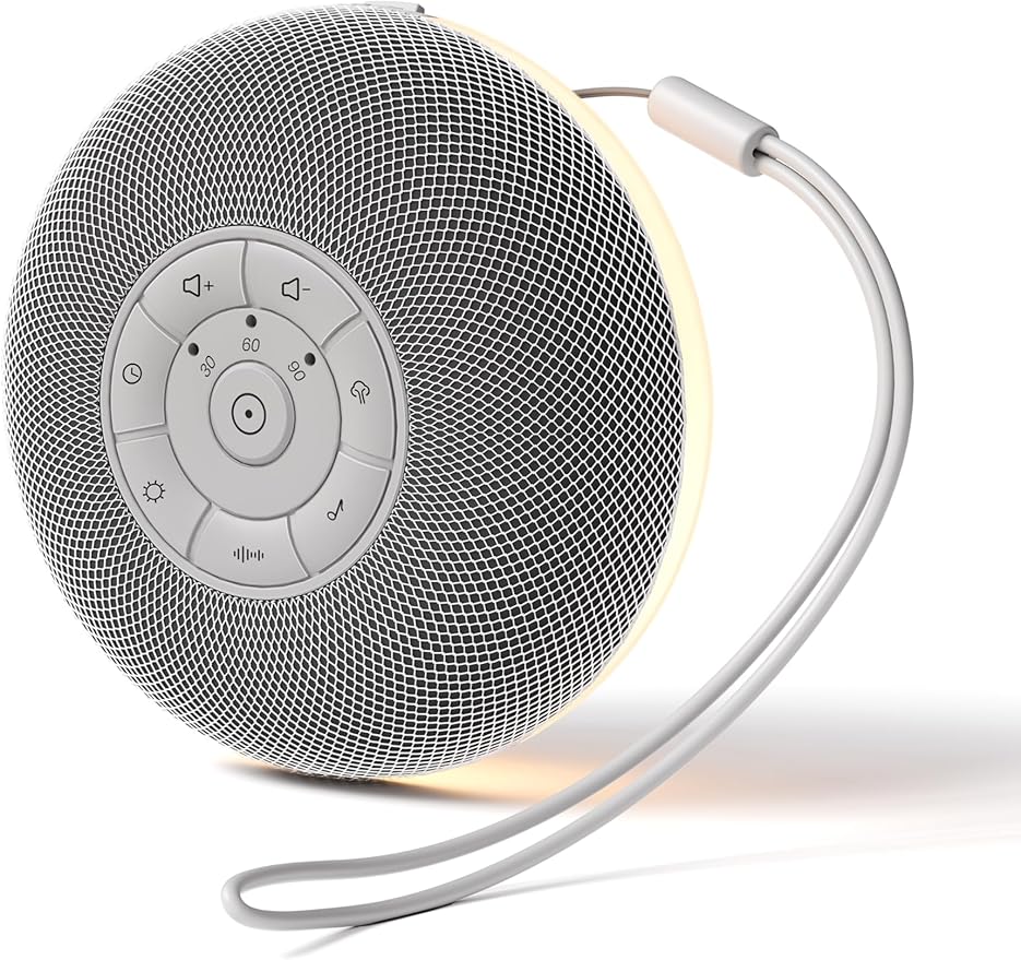 Portable Sound Machine Baby, Long Battery with Loud Bluetooth Speaker, 39 Special Soothing Sounds, White Noise Sound Machine for Sleeping