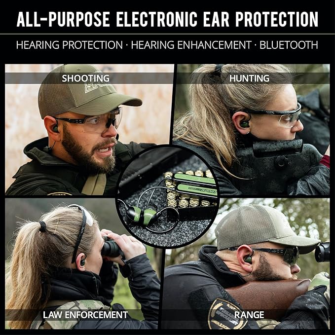 ISOtunes Sport ADVANCE BT 2.0 Shooting Ear Protection for Gun Range - Bluetooth Hearing Protection for Shooters, 26 dB Noise Reduction (NRR) Bluetooth Ear Protection, Electronic Shooting Ear Buds