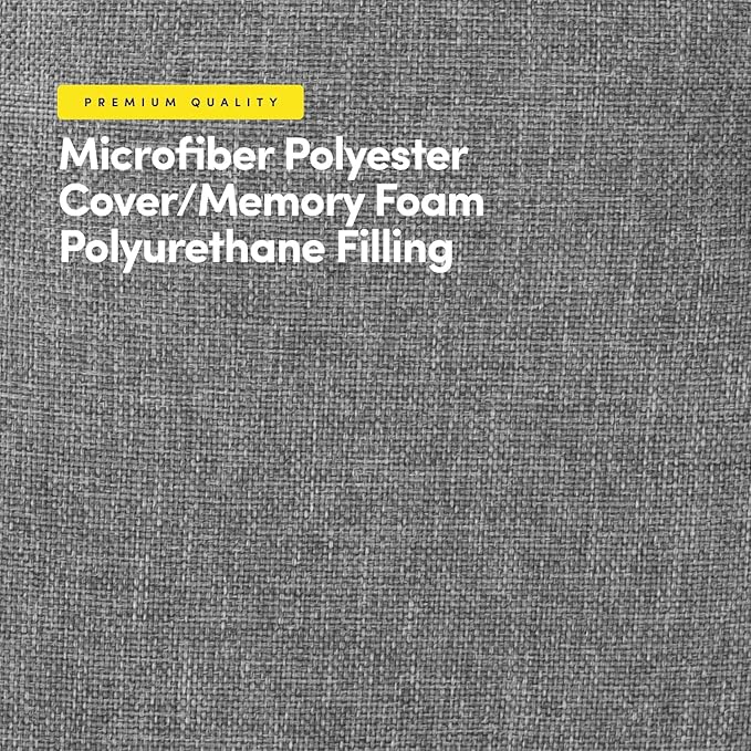 Sweet Home Collection Chair Cushion Memory Foam Pads Tufted Slip Non Skid Rubber Back U-Shaped 17" x 16" Seat Cover, 12 Count (Pack of 1), Grey