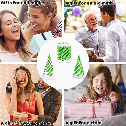 3 Packs Impossible Cone,Spiral Cone Fidget Toy Impossible Pyramid Passthrough Toy,3D Printed Spiral Cone Fidget Toy,Mini Vortex Thread Illusion Desktop Deco Souvenir Gift for Anxiety Relaxing