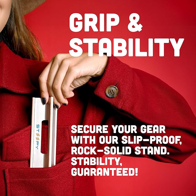 Steepy Portable Laptop Riser - 3 Height Adjustable Stand for Desk or Laptop