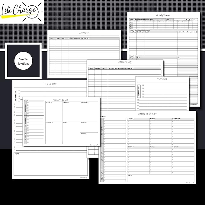 Hourly Planner Notepad. 60 Page Planning Pad w/Appointment Time Block, Task Log List & Note Sections. For Office Work Schedule & Time Management. 8.5 X 11, A4 Sheets.