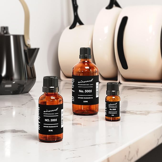 AirScent Diffuser Oil Inspired by TF's Oud Wood - No. 5005 Perfume Dupe - Fragrance Oil Blend for Ultrasonic and Waterless Diffusers and Crafting - 30 ml, 1 fl oz Glass Bottle with Dropper