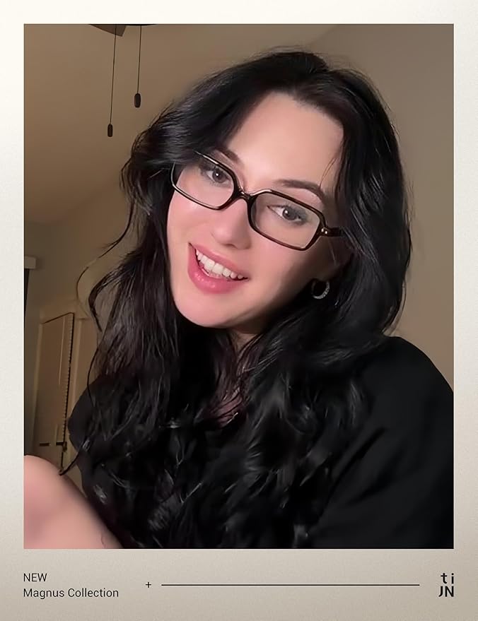 TIJN Olisa Blue Light Blocking Glasses for Women Men,Oval Glasses Frame Bluelight Glasses for Gaming/Computer/Screen