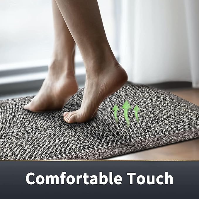 J&V TEXTILES Hillside Oversized Oil- and Stain-Resistant Anti-Fatigue Kitchen Mat (2-Pack Espresso)*