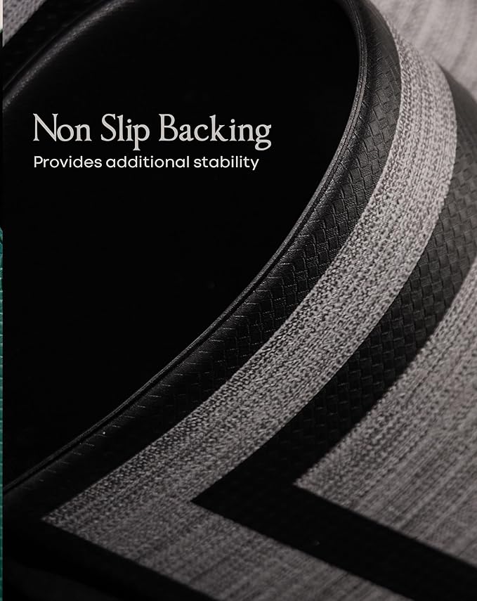 Anti-Fatigue Kitchen Mat Set – 2-Piece Memory Foam Cushioned Mats for Standing – Fabric Black, 18×30 & 18×60, 0.4 in Thick, Waterproof, Non-Slip – Homergy