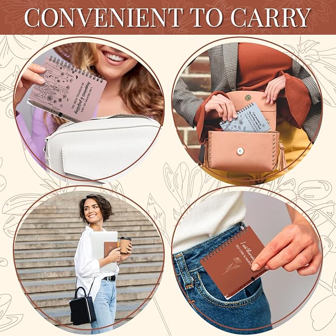 Kosiz 72 Pcs/36 Set Positive Affirmation Gifts Gratitude Spiral Notebooks with Pens Motivational Encouragement Notepads Daily Affirmations Journal for Women (Vibrant)