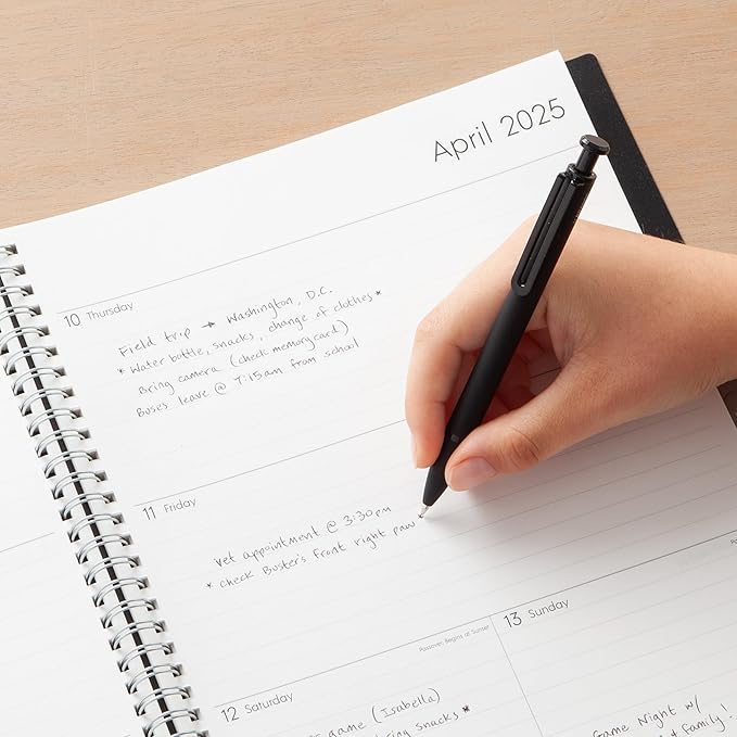 Blue Sky 2025 Weekly and Monthly Planner Calendar, January - December, 8.5" x 11", Flexible Cover, Laminated Tabs, Wirebound, Storage Pocket, Enterprise