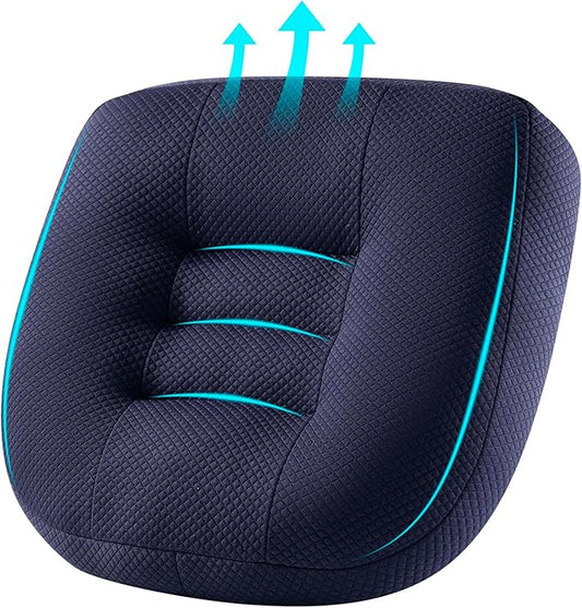 Office Chair Cushions for Back and Butt, Ergonomic Chair/Seat Cushion for Long Sitting, Sitting Pillow for Automobile, Wheelchair, Computer, Office Chair Hip Support (Blue)