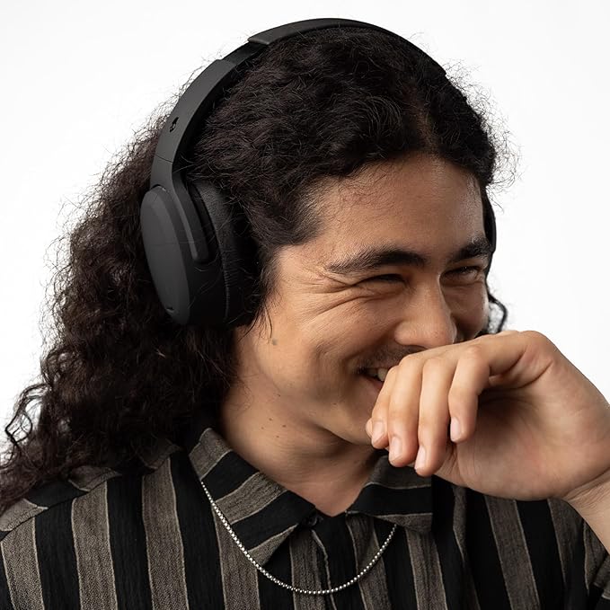 Skullcandy Crusher ANC 2 Over-Ear Noise Canceling Wireless Headphones with Sensory Bass and Charging Cable, 50 Hr Battery, Skull-iQ, Alexa Enabled, Microphone, Works with Bluetooth Devices - Black