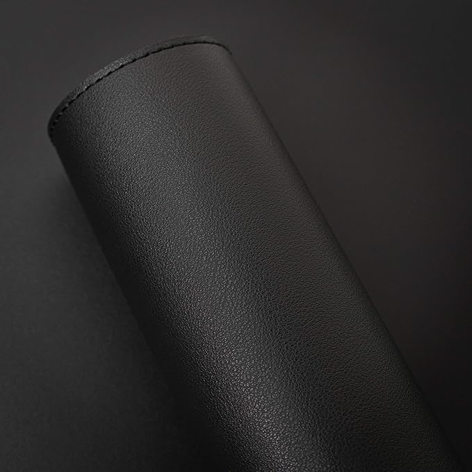 Vine Creations Leather Desk Mat 24" x 17", Desk Protector, PU Leather Desk Pad, Non Slip Small Desk Pad Mat, Desk Blotter, Desk Pads on Top of Desks, Home or Office Small Desk Mat (Black)