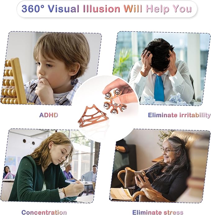 Desk-Fidget-Toys for Ferris-Wheels-Spinner: Metal Kinetic-Spinner 4mins, Cool-Gadgets for Kid Children Teen Adult EDC-Toy, ADHD Tools Cool-Stuff Stress Relief for Office Home School Christmas