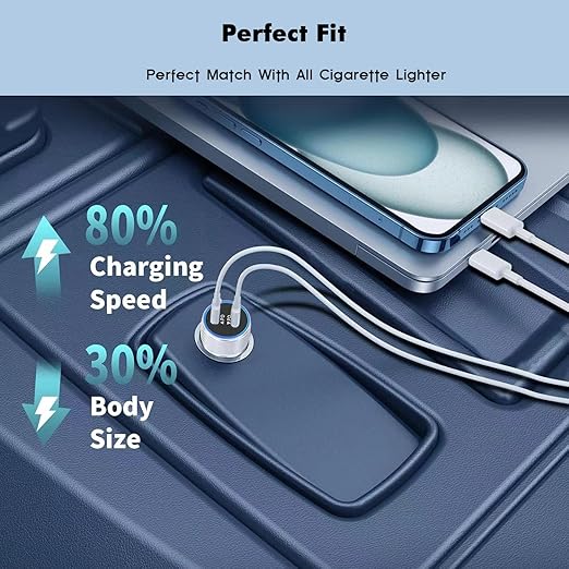 iPhone 15 Car Charger Fast Charging, 20W Dual Port USBC Car Charger 20W PD iPhone 15 Charger 2Pack 3FT USB C to USB C Car Charging Cable for iPhone 15/15 Plus/15 Pro Max/iPad Mini 6/iPad Air4/iPad Pro