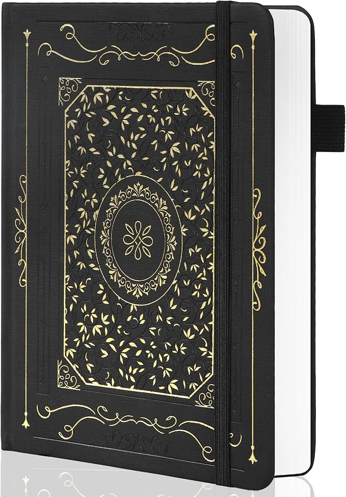 TIEFOSSI Bullet Dotted Notebook, 160gsm Thick Paper, Hardcover Dot Grid Journals for Women Men, 192 pages, for Travel, School and Office Use