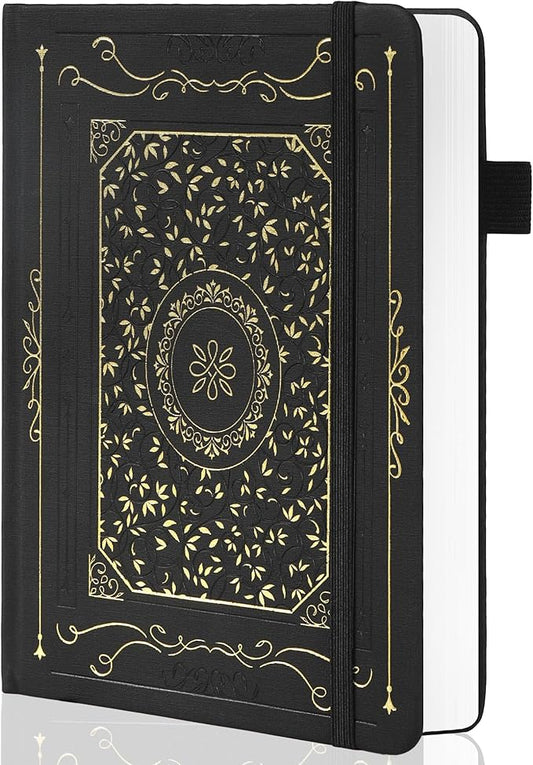 TIEFOSSI Bullet Dotted Notebook, 160gsm Thick Paper, Hardcover Dot Grid Journals for Women Men, 192 pages, for Travel, School and Office Use