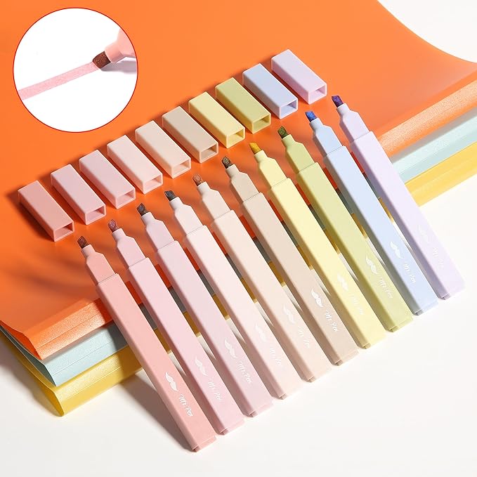 Mr. Pen- Aesthetic Highlighters, 10 pcs, Colorful, Chisel Tip, Cute Highlighters Assorted Colors, Bible Highlighters and Pens No Bleed, No Bleed Highlighters for Bible Pages No Bleed