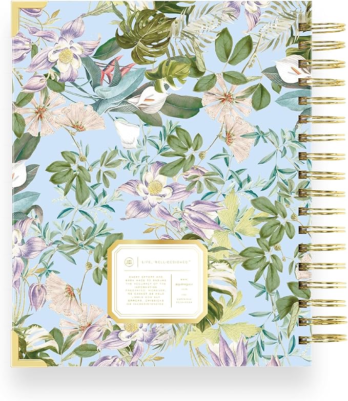 Day Designer 2025-2026 Daily Planner – Premium Planner for Stylish Organization. Combines Monthly Calendar, Hourly Schedule, To-Do List, Gratitude, Goal Setting, Inspirational Quotes, Stickers & More. Elegant laminated Cover with Gold Accents (Palmetto)
