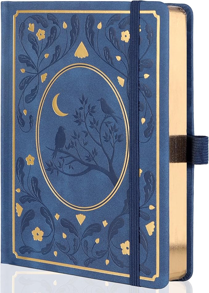 TIEFOSSI Bullet Dot Notebooks, A5 Hardcover Dot Journals for Writing Women, 160gsm Thick Paper, 190 Numbered Pages, for Planner Organization