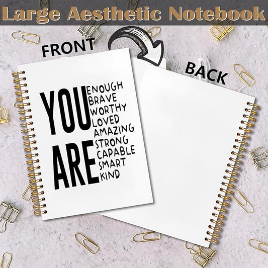 Inspirational Christian Spiral Notebook 5.5x8.3, You Are Bible Journaling Notebook for Note Taking, Inspirational Christian Gifts for Women, Bible Verse Scripture Journal