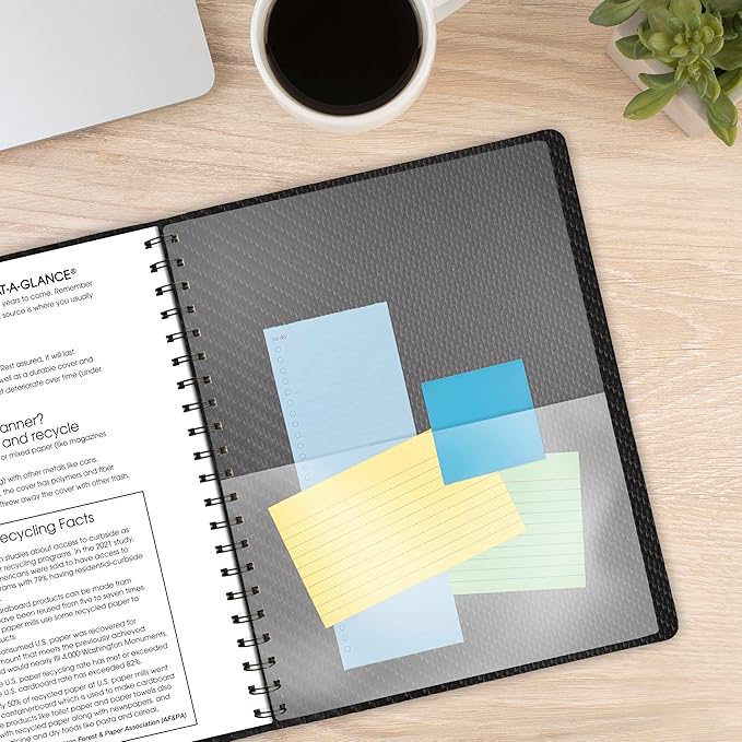 AT-A-GLANCE 2026 Appointment Book Planner, Weekly & Monthly, 8.25" x 11", Large, Half-Hourly, Contemporary, Charcoal (70950X4526)